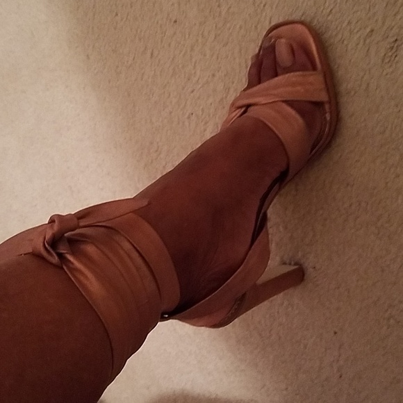 Vintage Nicole Miller Leather Wrap Sandals - Picture 8 of 8